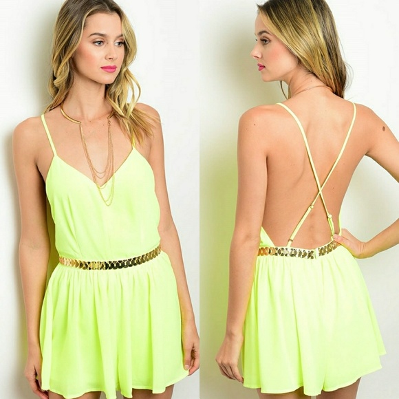 Pants - 🔸️ Lemon Lime and Gold Romper